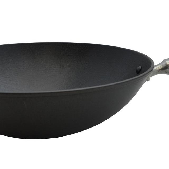 Imusa 14" Light Cast Iron Pre Seasoned Traditional Wok