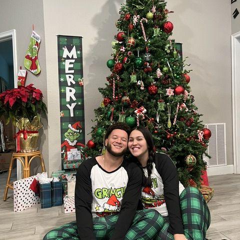 Christmas '23, Ray part of the fam bam in matching PJs