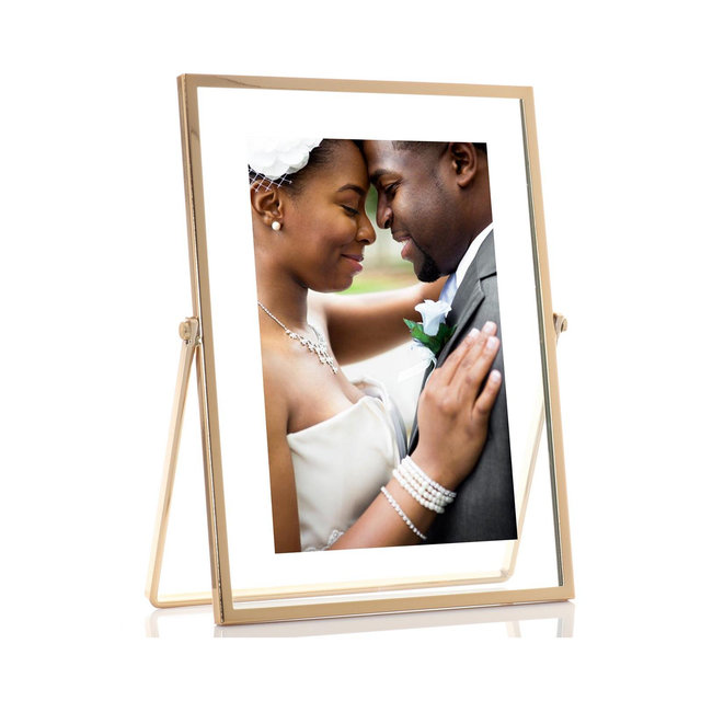 Metal Easel Float Picture Frame, 4" x 6"