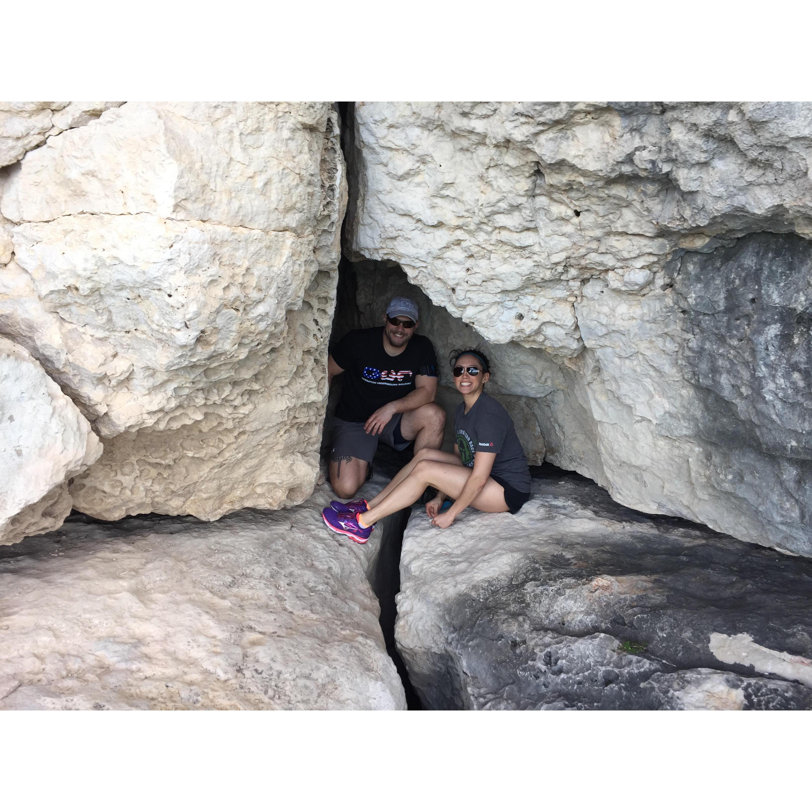 Hiking around Lake Amistad