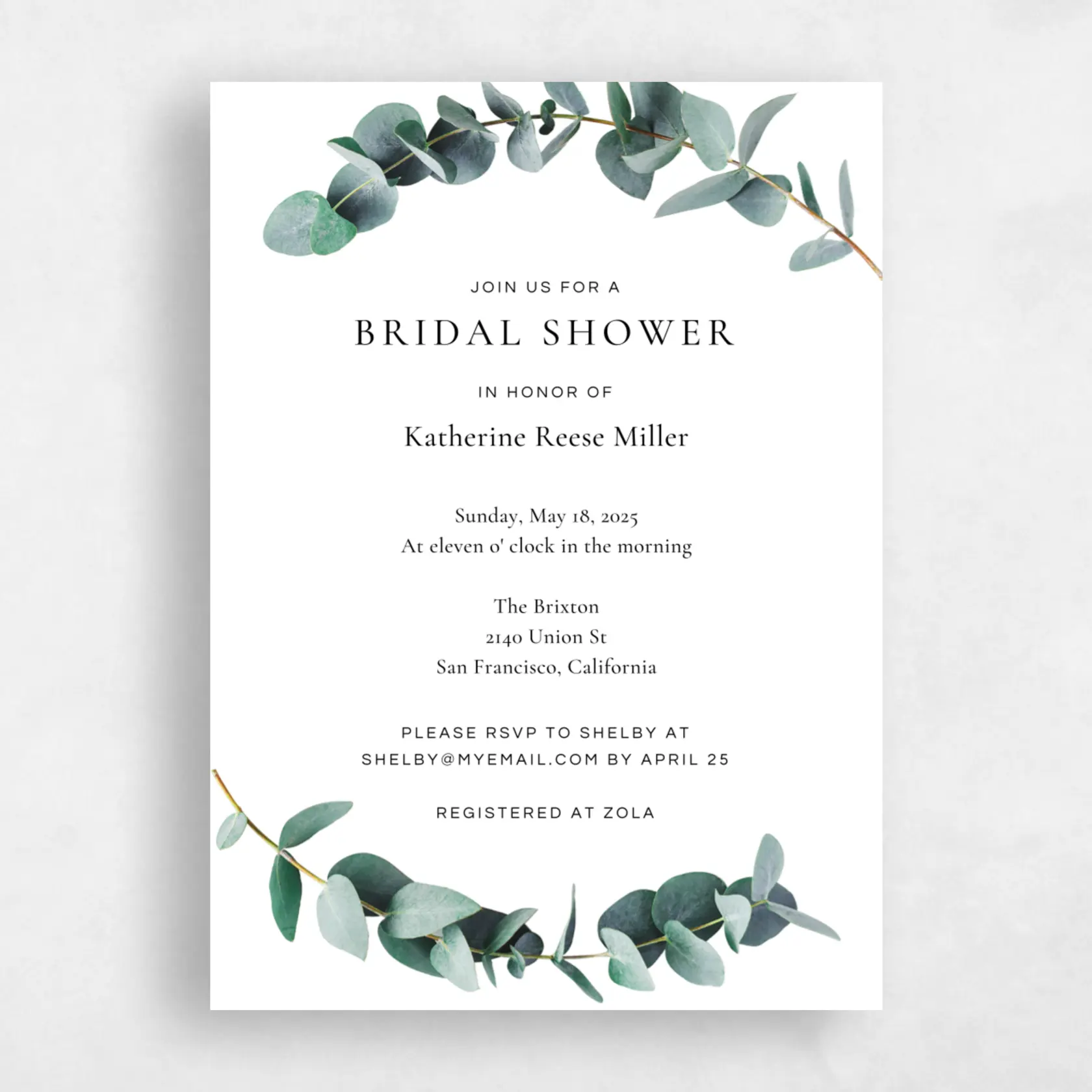 Wedding Shower Invitation - Galata Vine preview