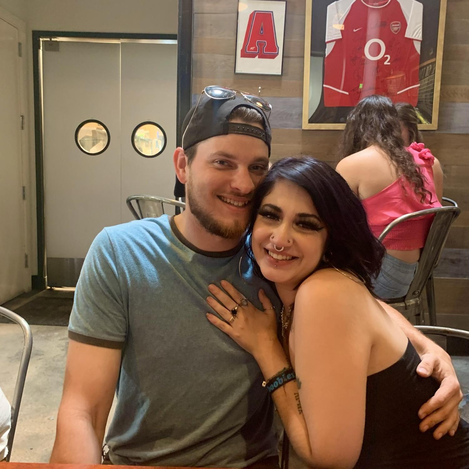 First proper photo we took together, Steve met my Mom for the first time too. 
- Liv