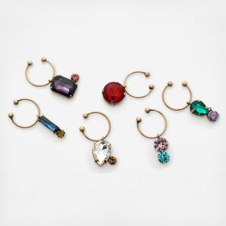 Jeweled Wine Charm, Set of 6