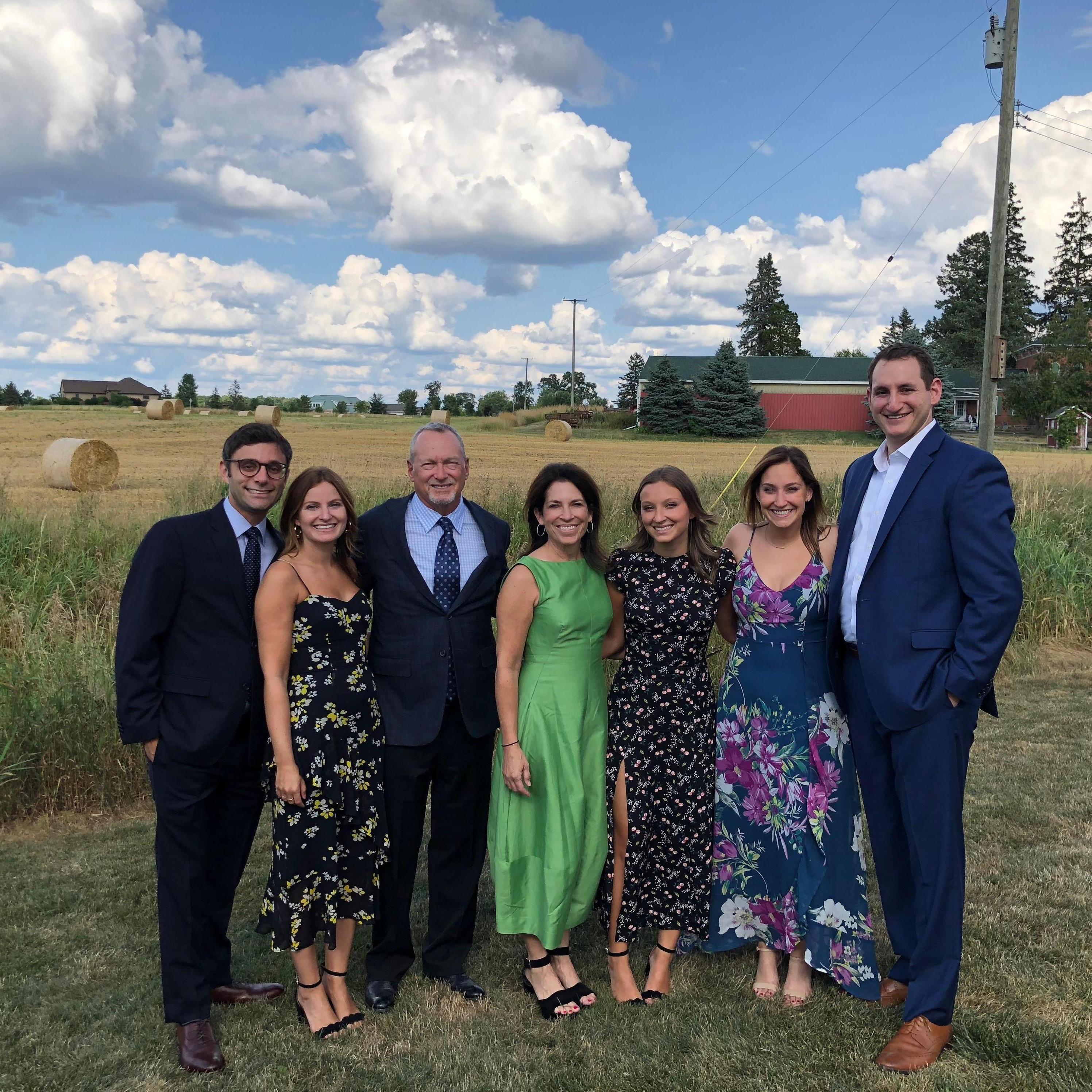 At a wedding with the Bernstein family in Michigan.