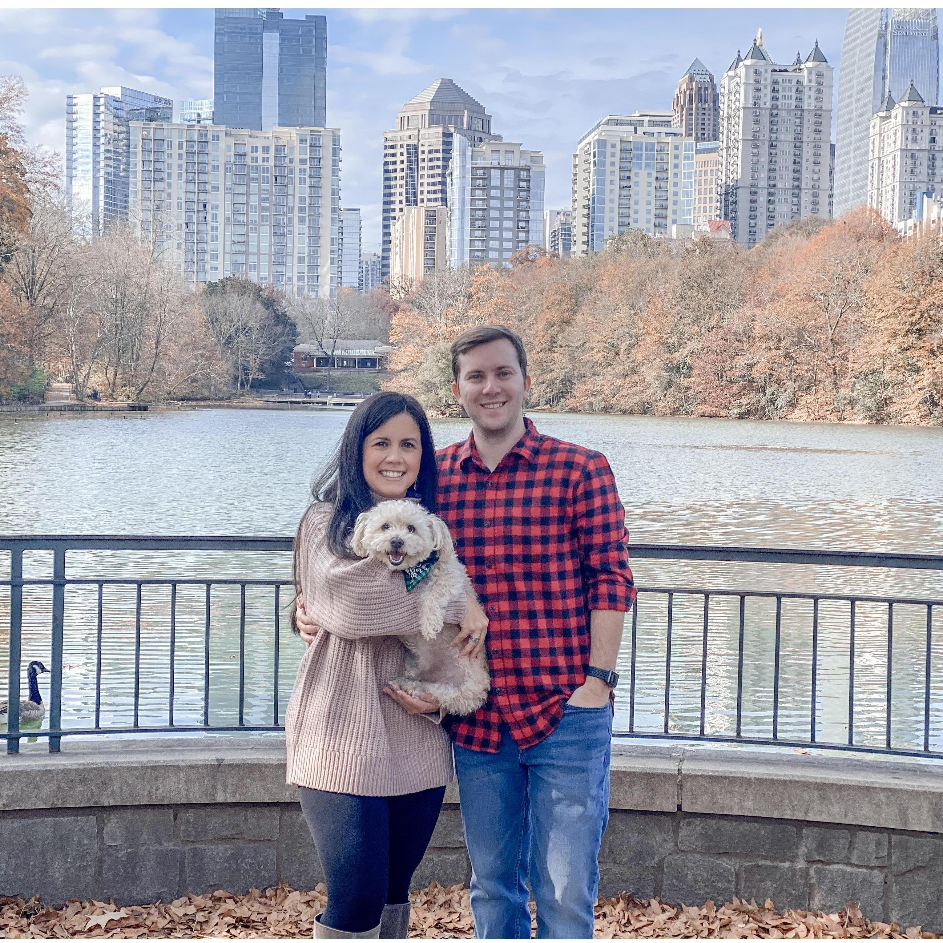 Our 2019 Holiday card in one of our favorite spots in Midtown Atlanta which we've made our home.