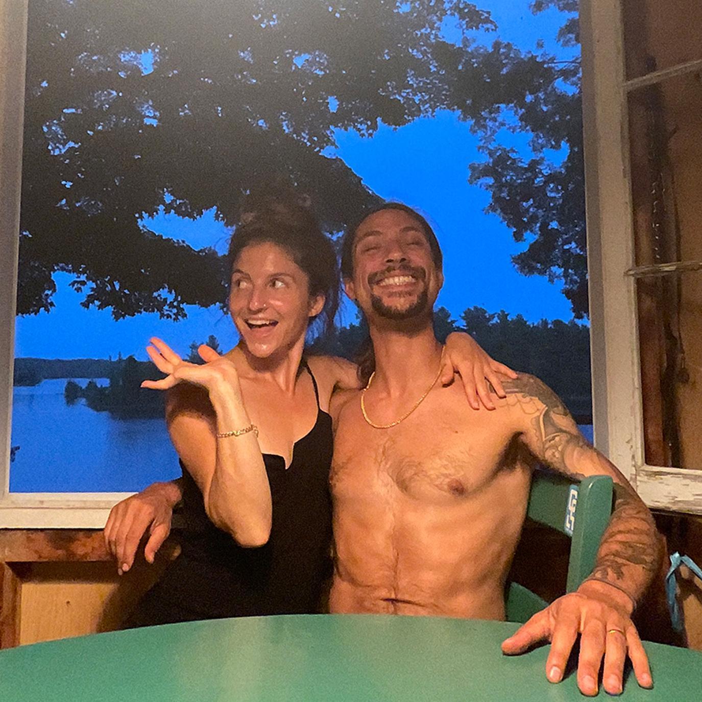 in the cabin