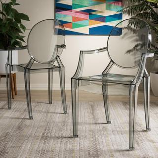 Smoke Acrylic Ghost Chair, Set of 2