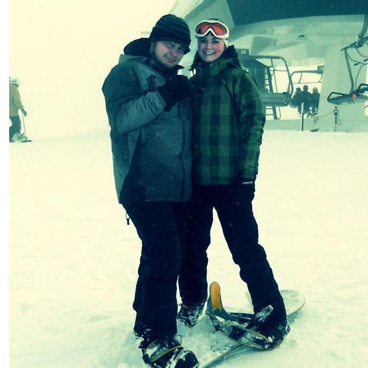 Our first snowboarding trip together