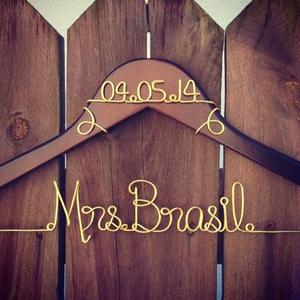 Wedding Hanger, Bridal Hanger with Date, Personalized Custom Bridal Hanger, Brides Hanger, Bride, Name Hanger, Personalized Bridal Gift