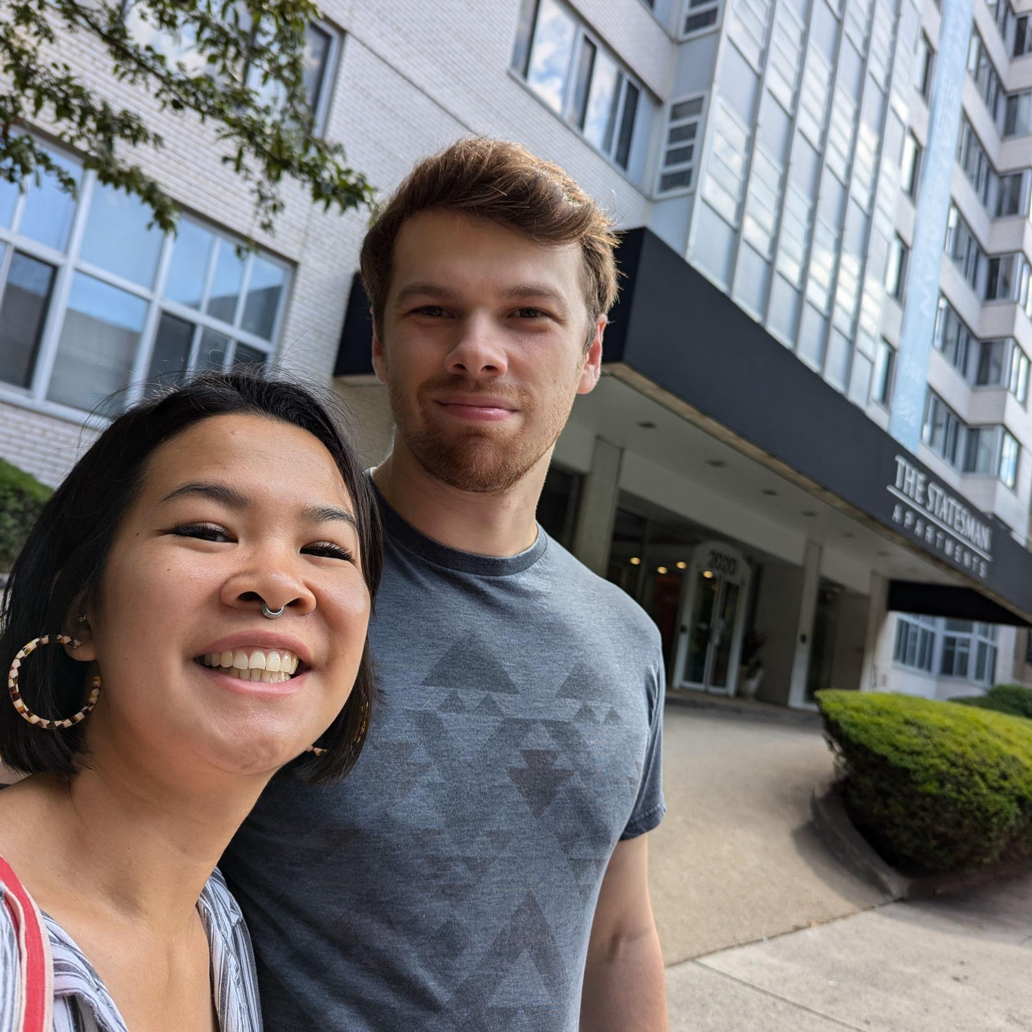 6 July 24: We signed our lease with our first home at The Statesman in downtown DC while Thomas detoured at GWU for law school.