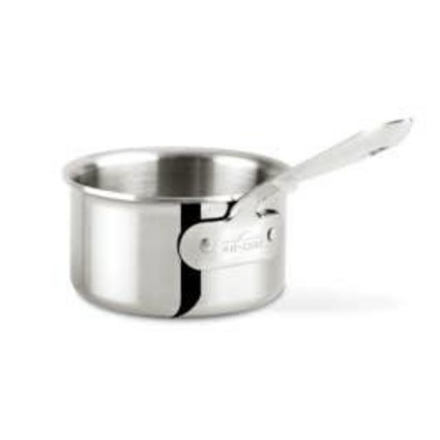 D5 Stainless Polished 5-ply Bonded Cookware, Butter Warmer, 0.5 quart