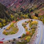Scenic drive through Big Cottonwood Canyon