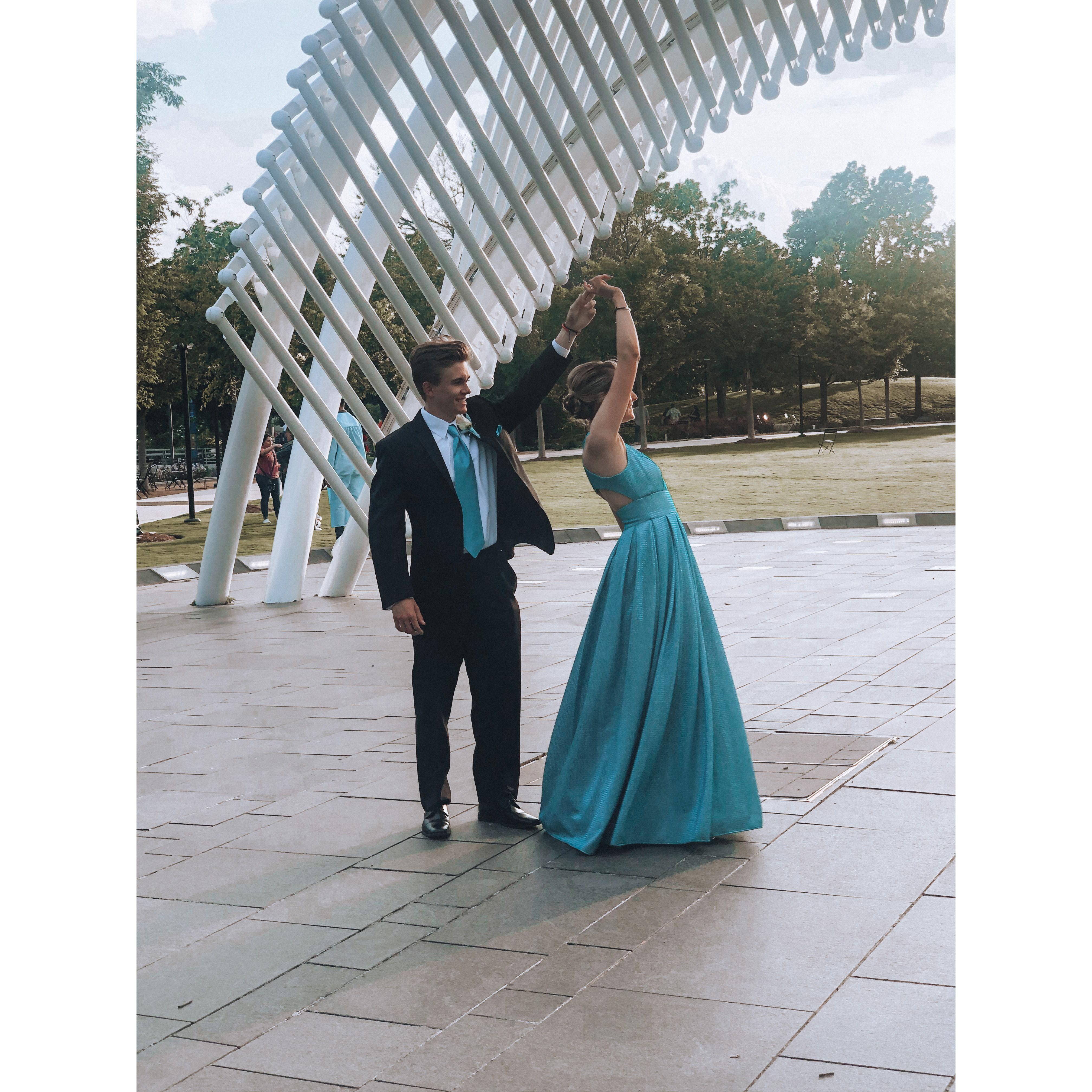 Behind the scenes photo of our prom pic-taken by Shaila