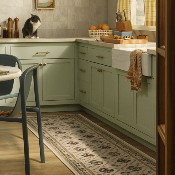 Olivia Cream Rug by Anthropologie | All-In-One Rug | 2.5'x7' | Ruggable