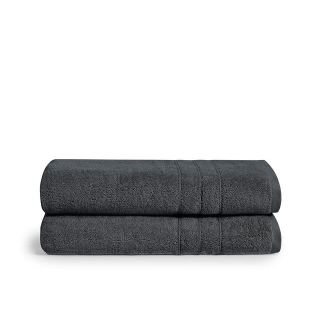 Brooklinen Super-Plush Bath Towels - Set of 2, Graphite Gray, 100% Cotton | Best Luxury Spa Towels