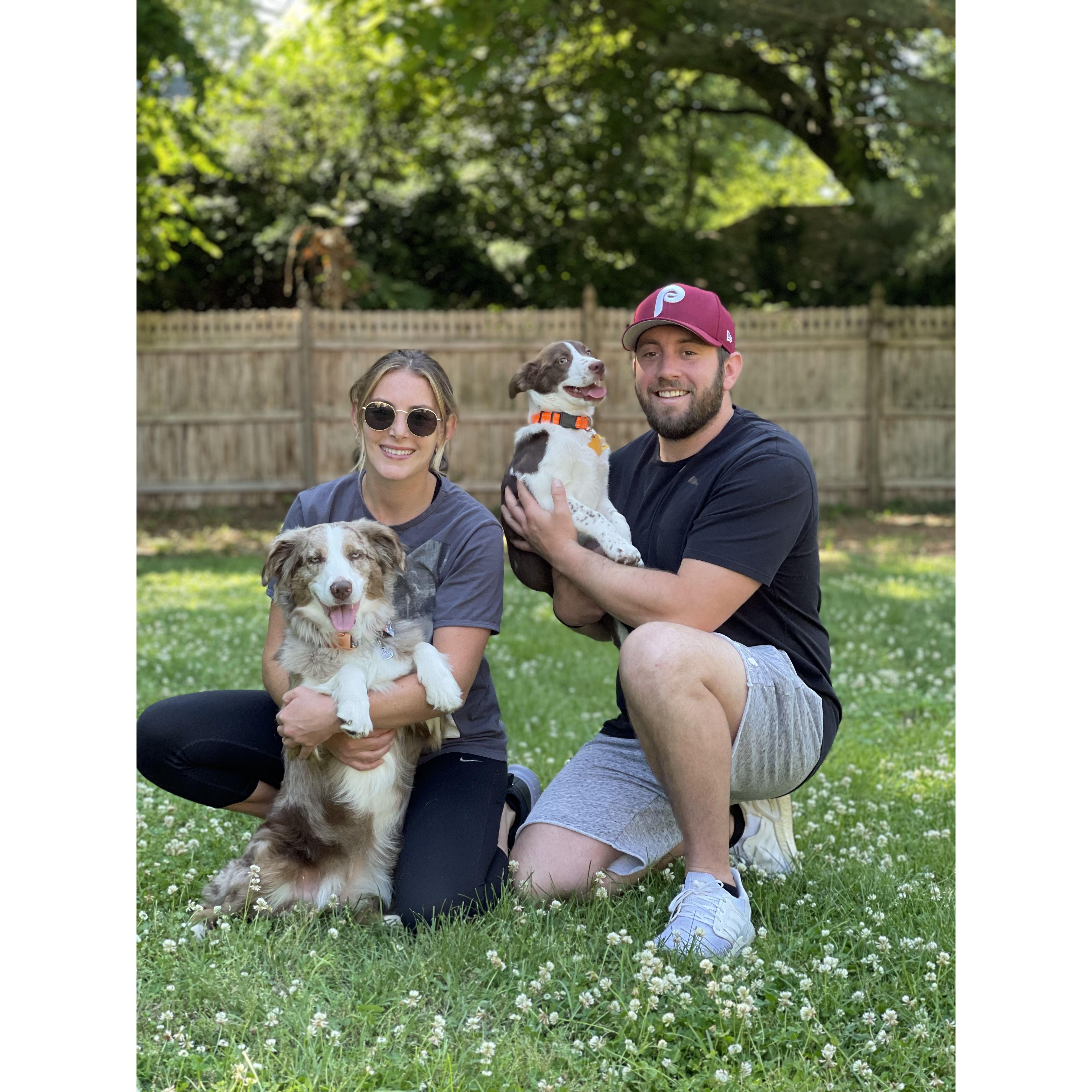 The day we brought our puppy Brooks home in June 2022.