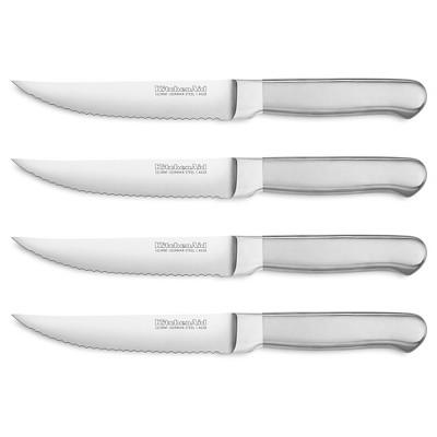 KitchenAid Classic 4pc 4.5" Forged Brushed Stainless Steak Knives