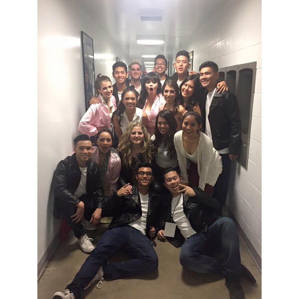 Where it all began: the official cast picture of GREASE. Can you spot the couple?!
