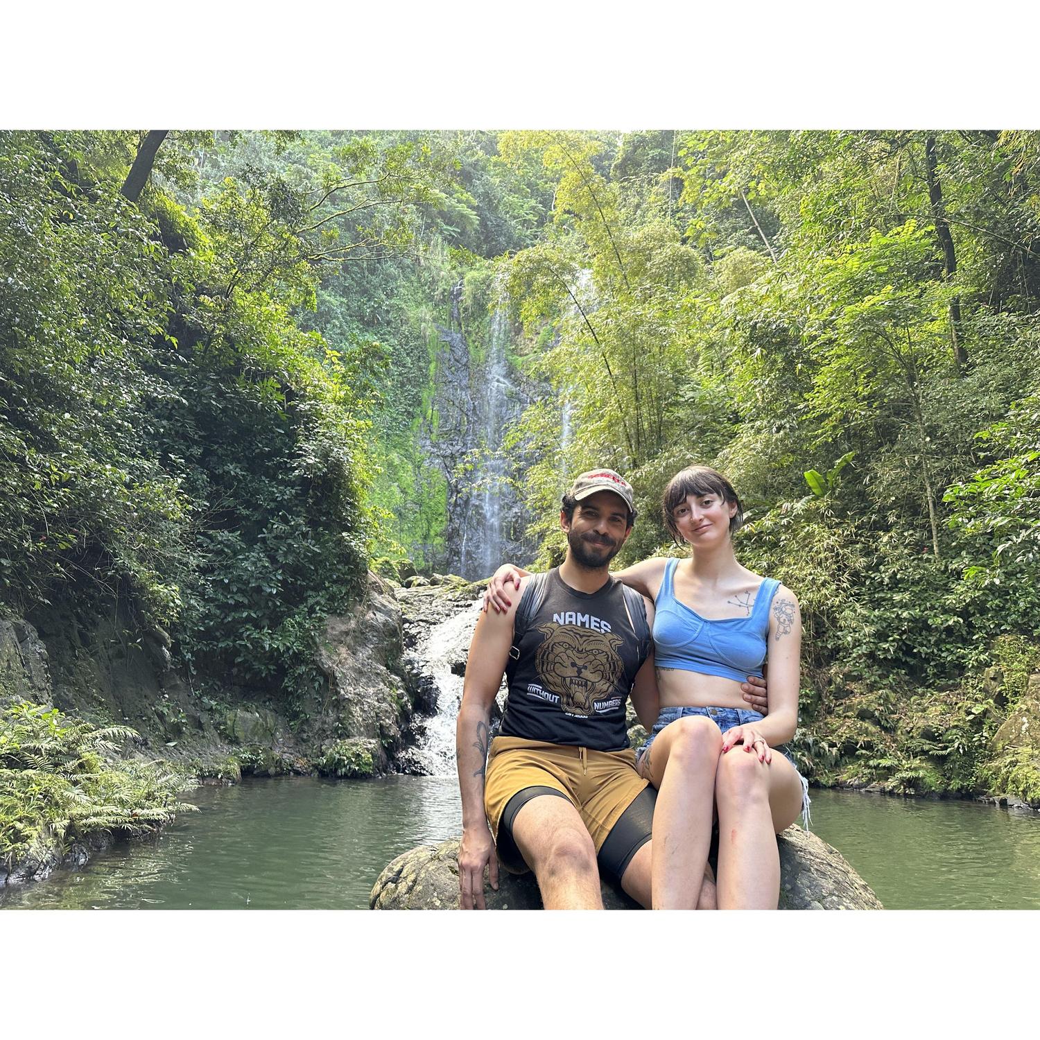 nature hike to see a waterfall in Puerto Rico 1/26/2024
