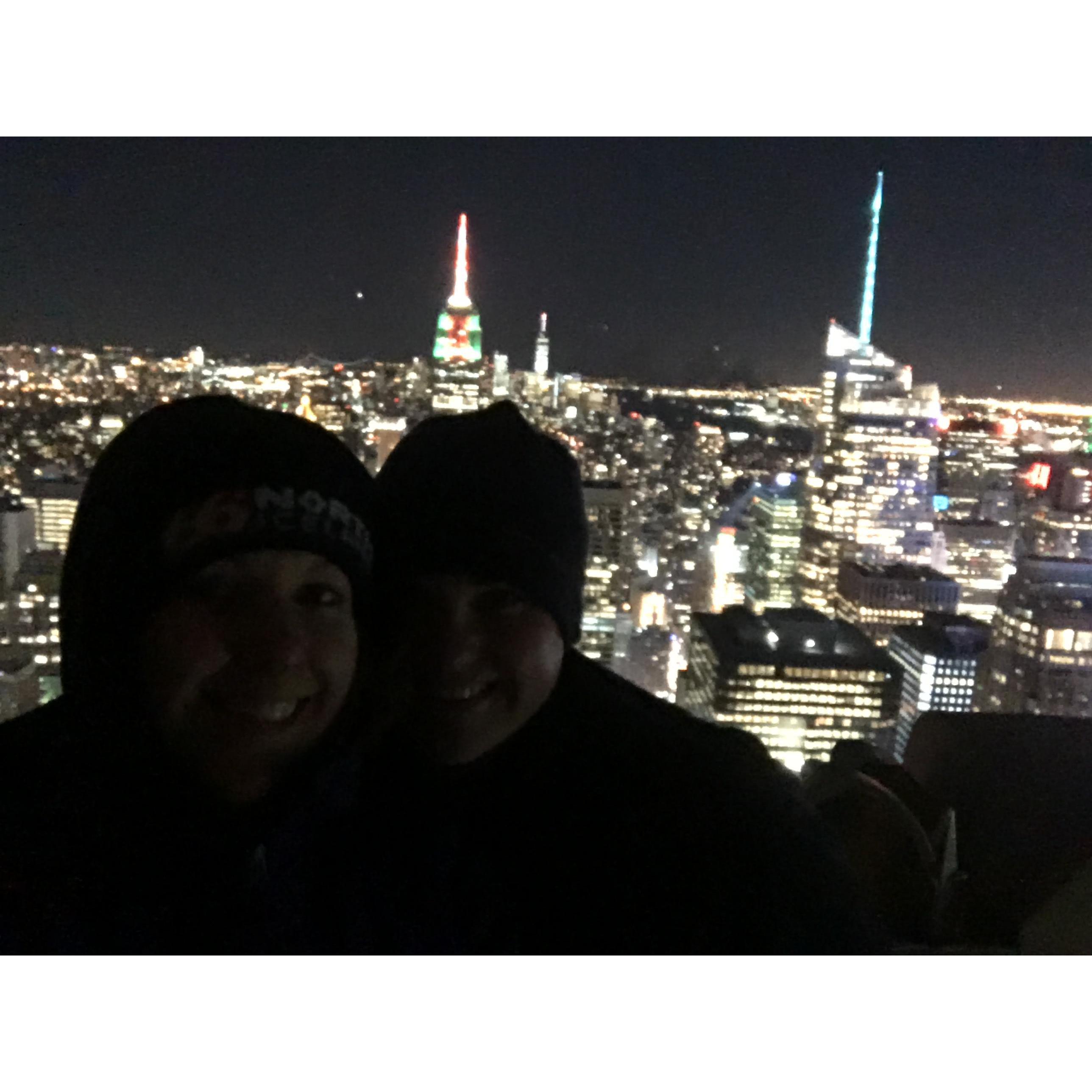 Our first trip together ! dec 2017, we are on top of Rockefeller :)