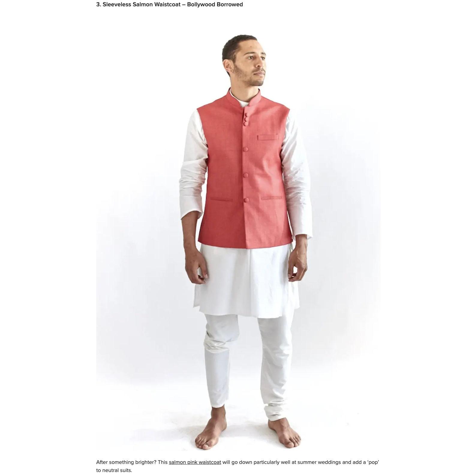 male ceremony outfit- bollywood waistcoat