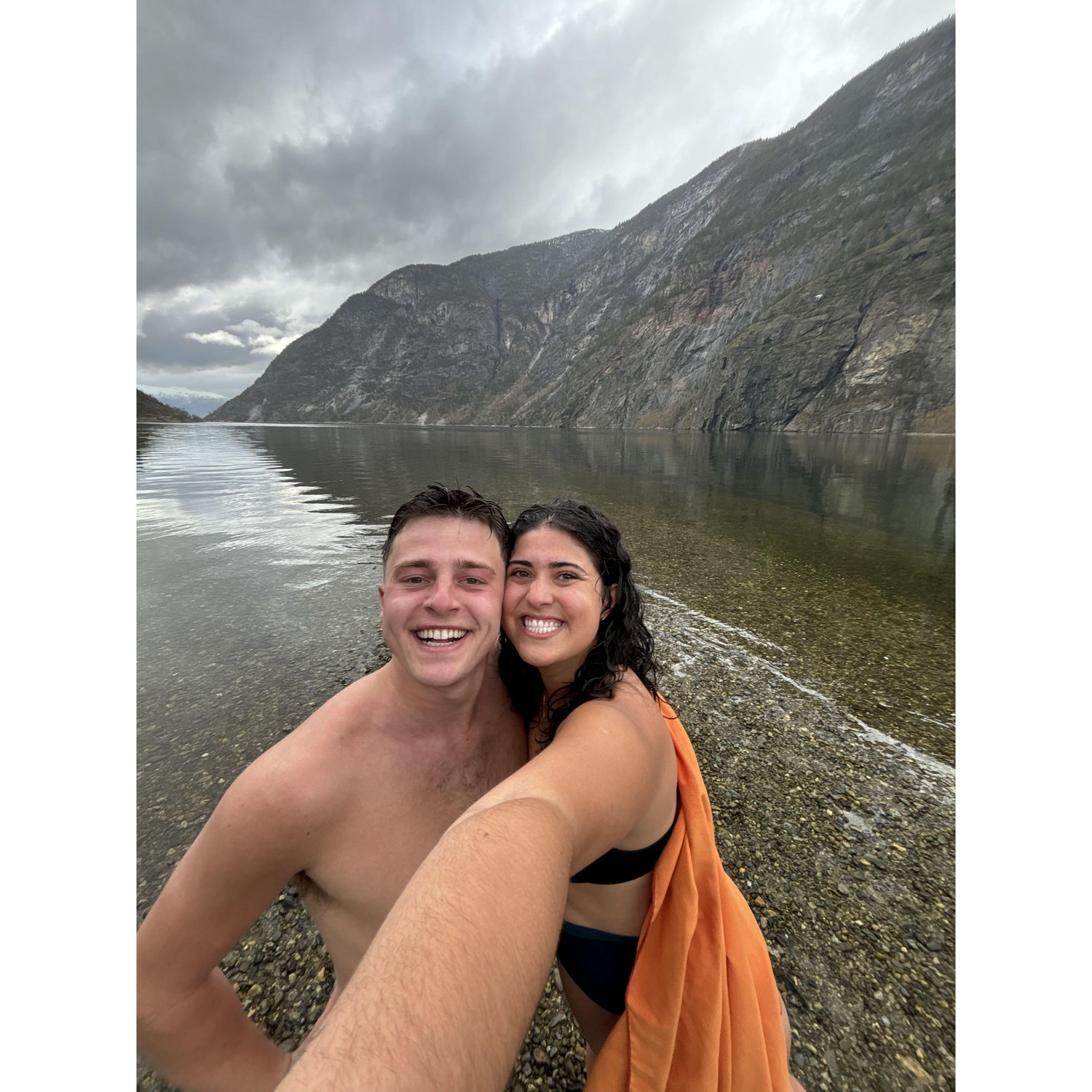 Taking dips in the Arctic Ocean!