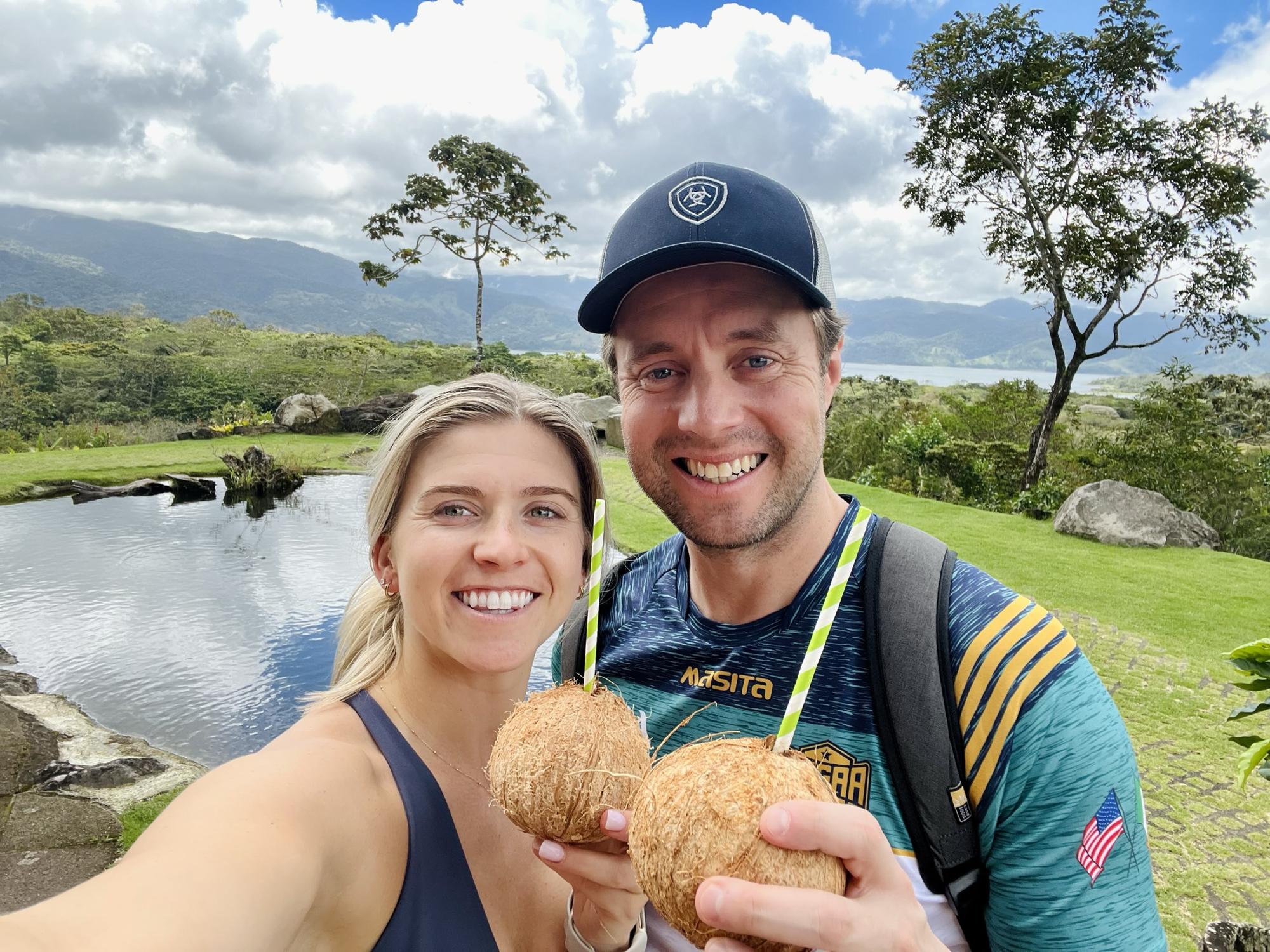 Hydrating in La Fortuna, Costa Rica