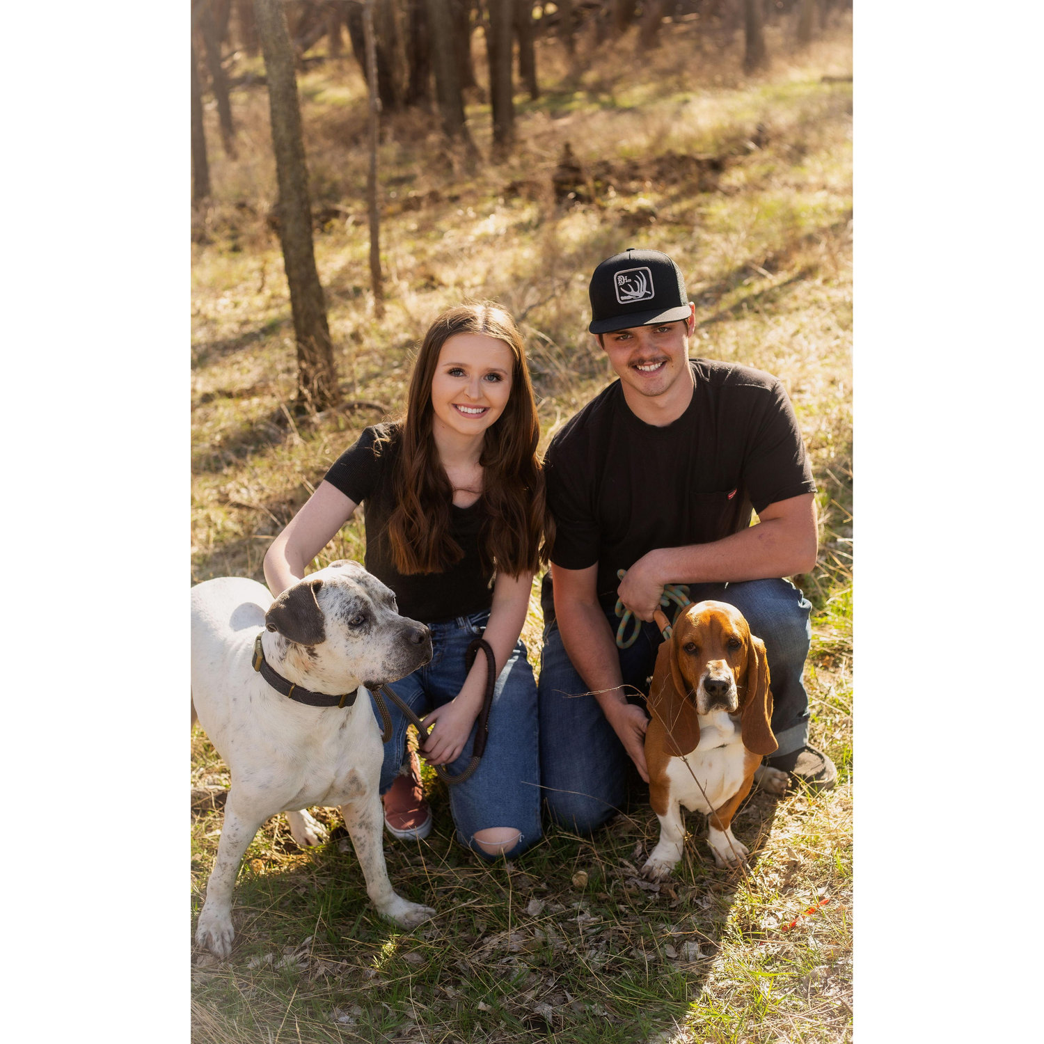 Of course we have to throw in a picture with our pups, Hank & Junior! just missing the newest addition Lady.