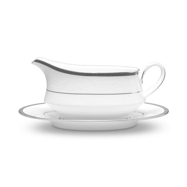 Noritake Regina Platinum Gravy W/Saucer (2 Pcs), 13 Oz.