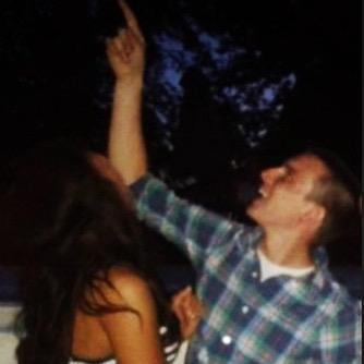 Looking @ fireworks on our first 4th of July, this is also the first picture we have of us together!!