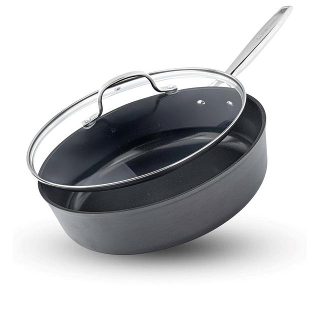 Gotham Steel Pro Ultra Ceramic 2X Nonstick 4 Qt Deep Saute Pan with Lid