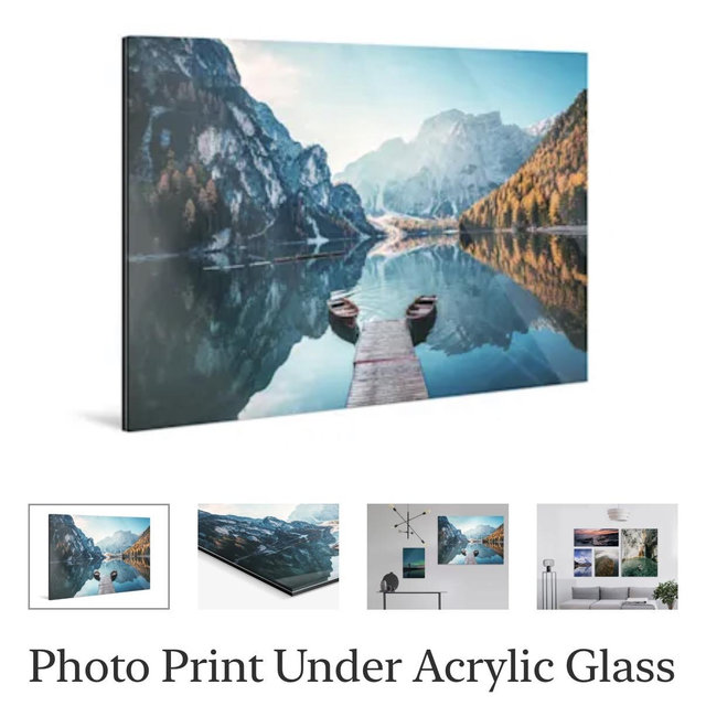 Gift card for acrylic glass wedding photo
