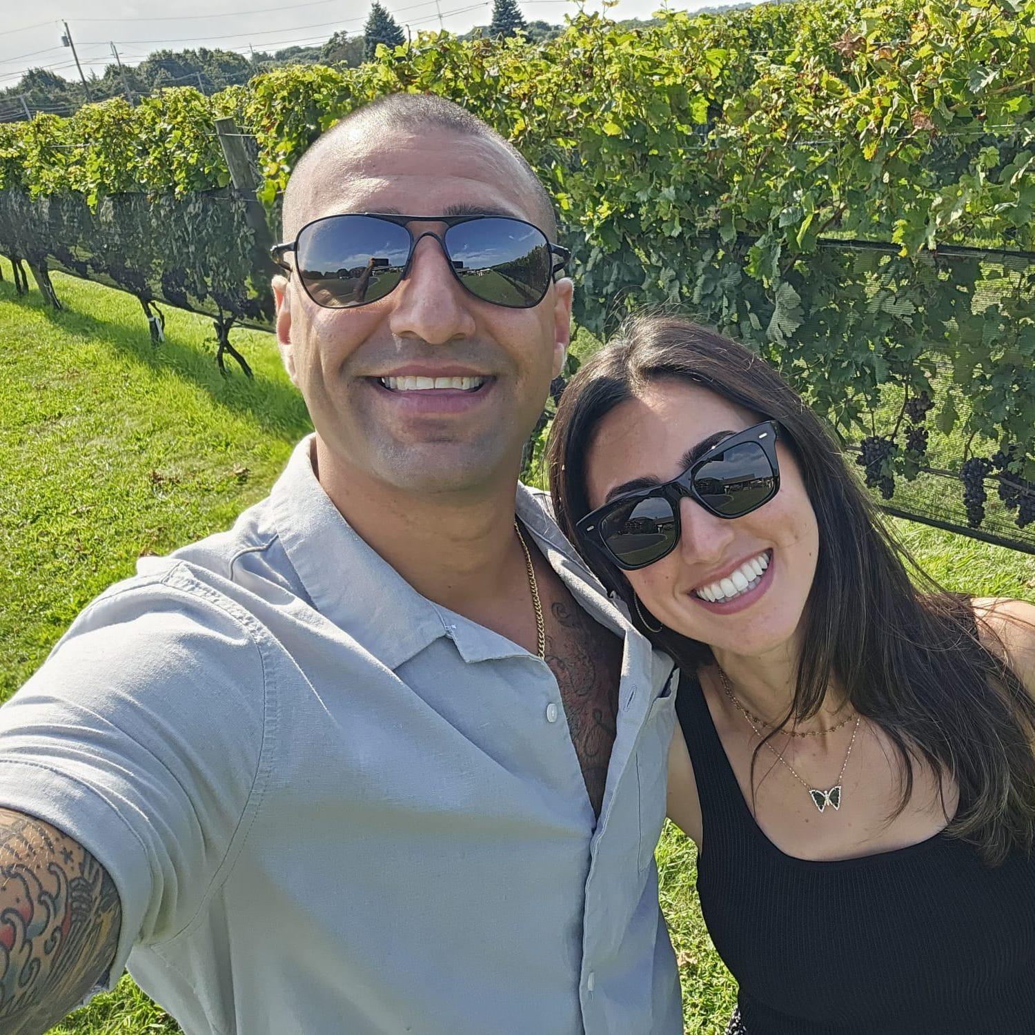 Enjoying a day out east by the vineyards