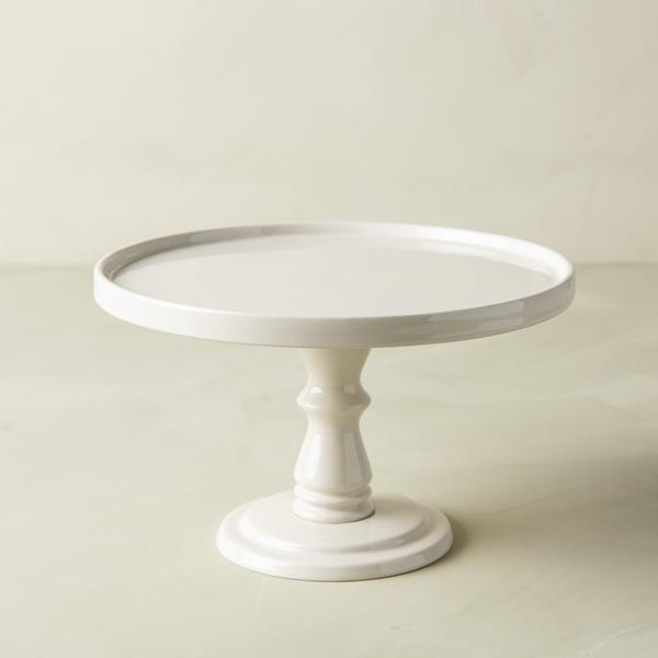 Magnolia Home White Ceramic Cake Stand