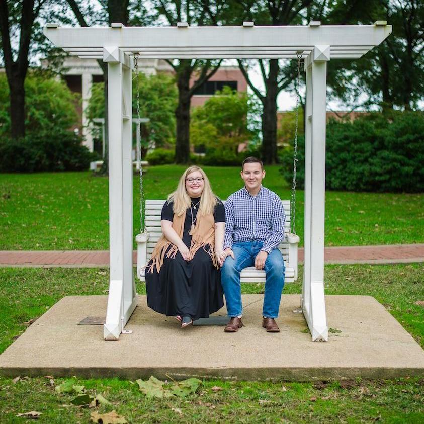This one of the famous swings at Harding University. If a couple swings three times together, it is said that they will get married. This was Katlin and Morgan's third swing.