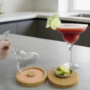 Bamboo Margarita Salt Rimmer Set w/ Lids