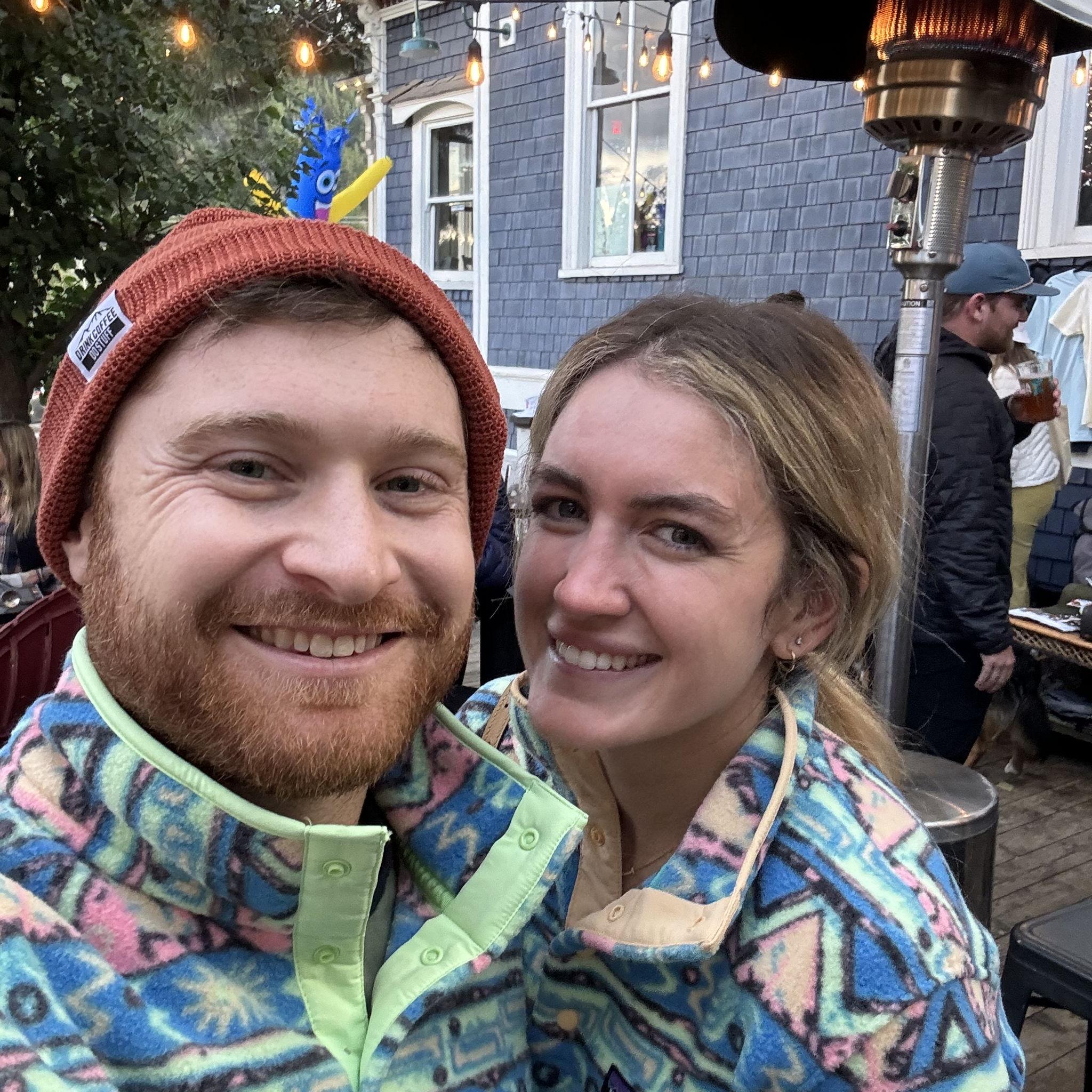 Showing off our matching fits in Truckee
