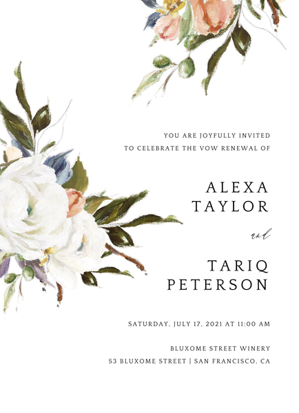Octavia Vow Renewal | White | Zola Wedding Invitations