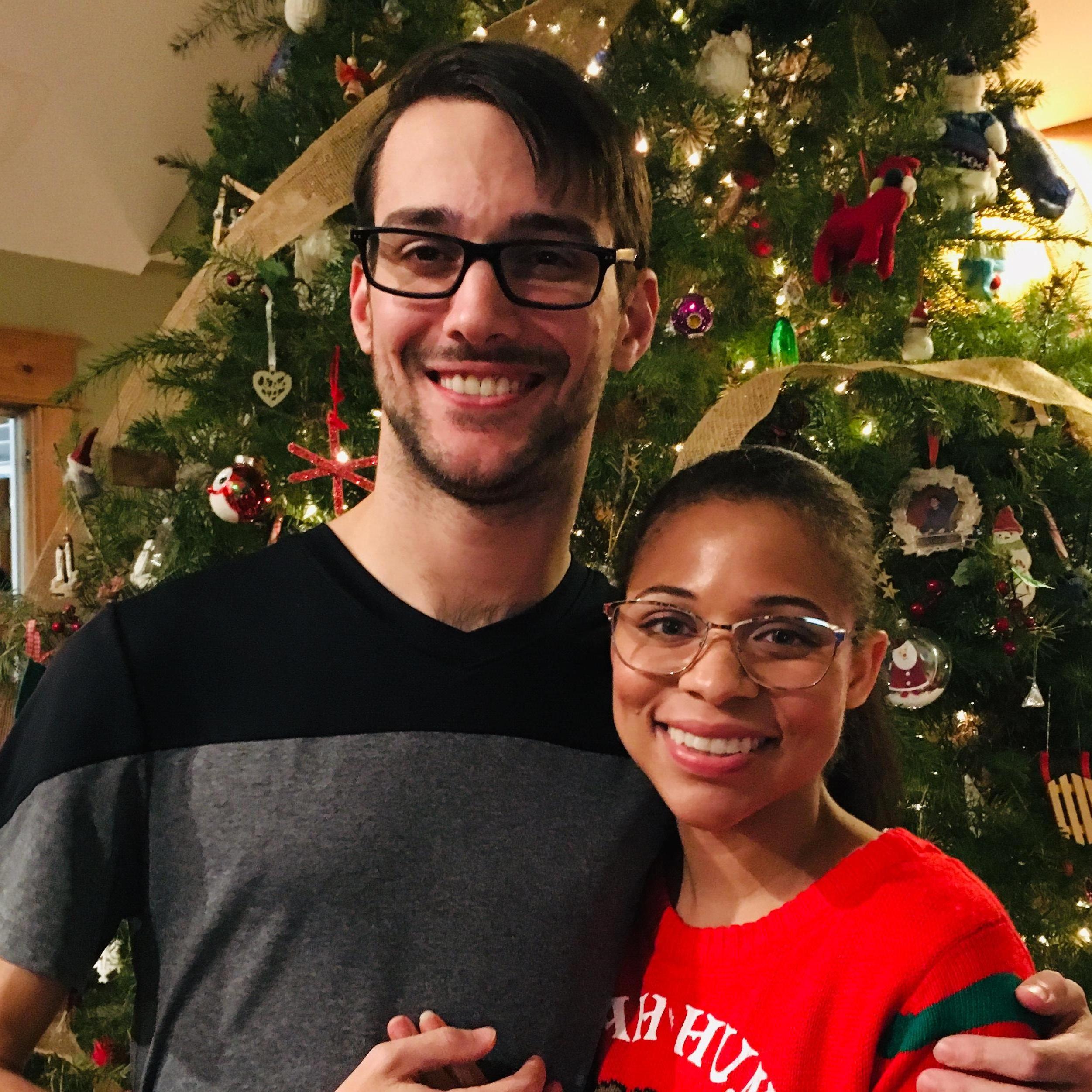 Our first picture together, taken at Joe and Heidi's house!