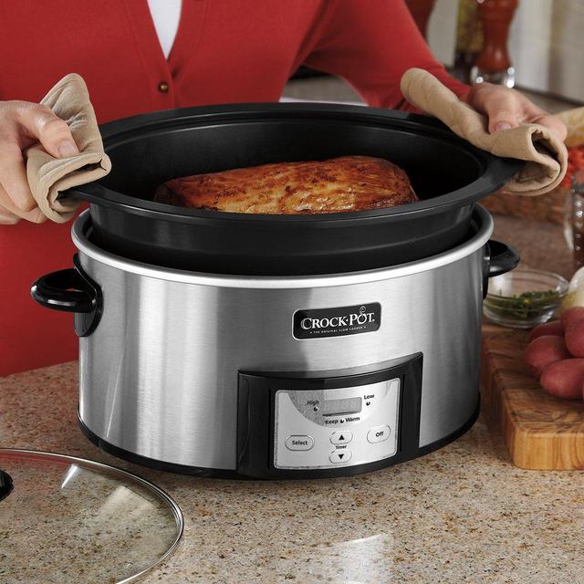 Crock-Pot® 6.0-Quart Slow Cooker, Programmable, Stainless Steel