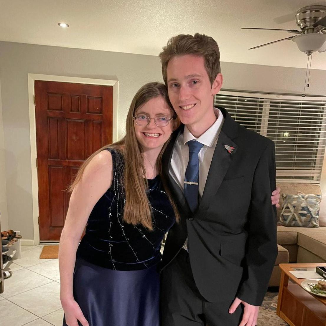This was the photo we took right before we left for my office Christmas party. Zack was very helpful and kind ensuring I was able to get around the whole night despite being very sick!