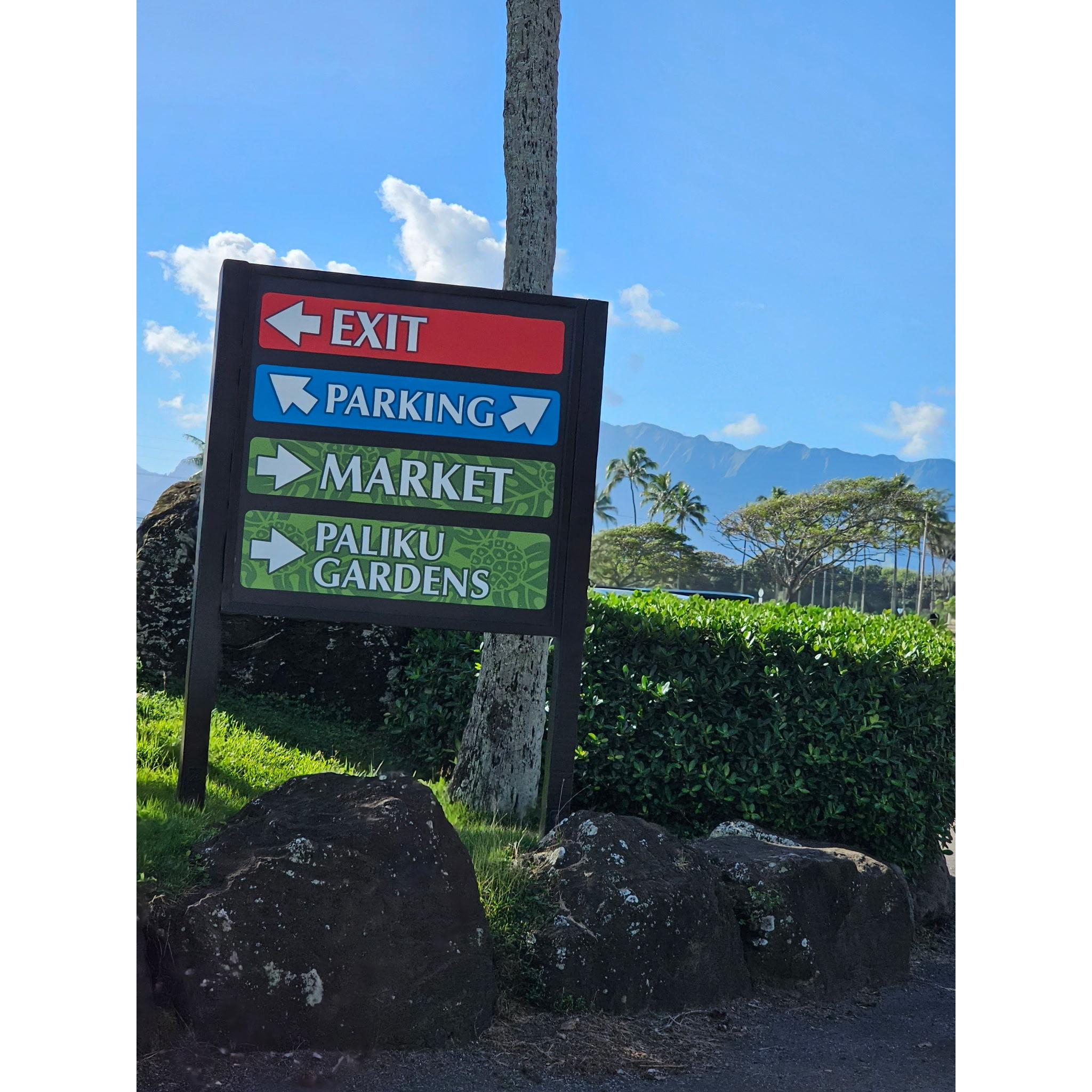 Signs will direct you to "Paliku Gardens"