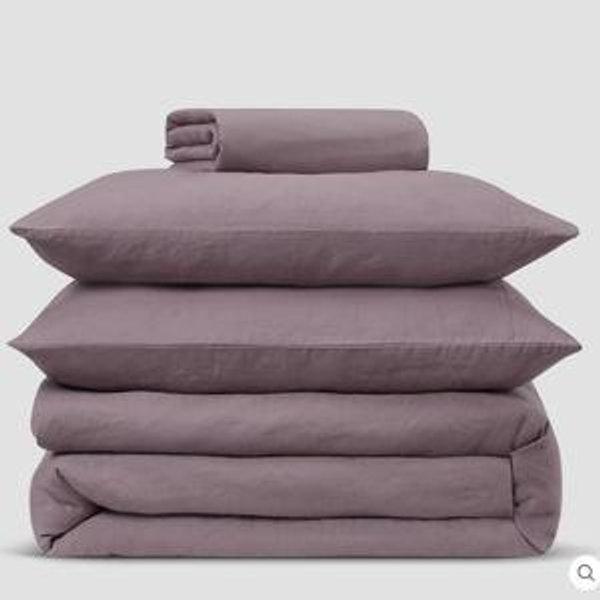 Elderberry 100% Linen Fitted Sheet