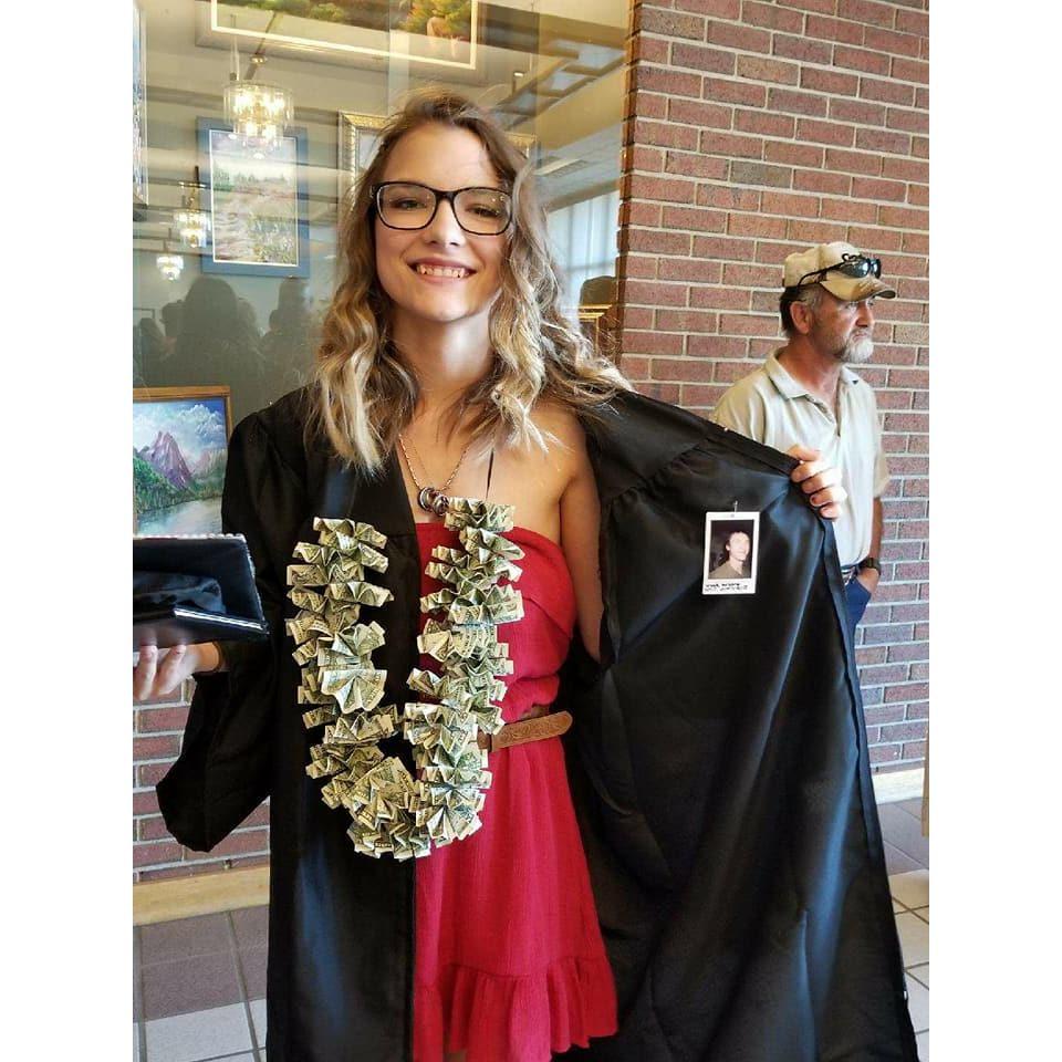 Graduation with a photo of Austin he was at boot
