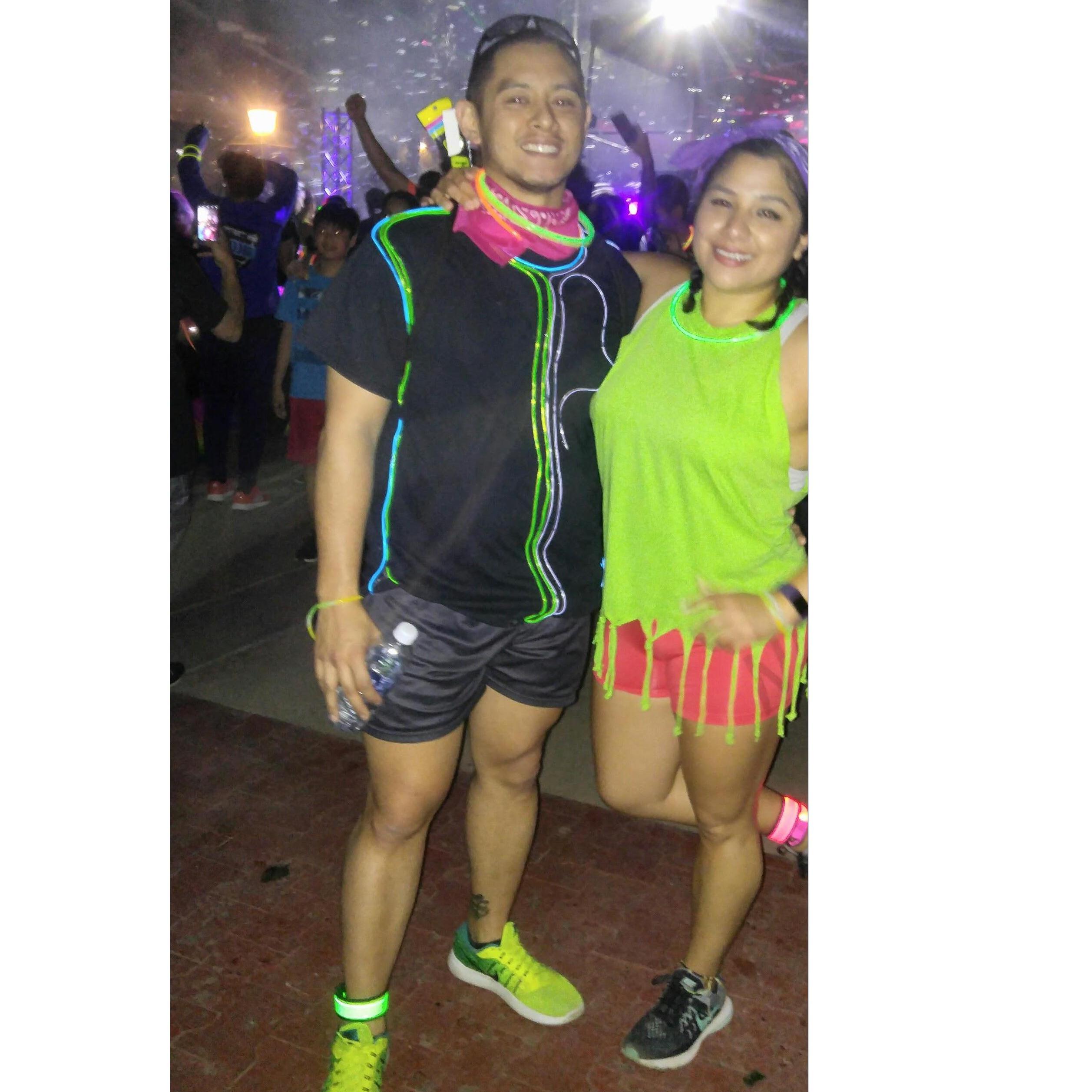 (Night Run 2017)
Mark and also like to try new things, we went to the color run and to be honest we don't even know what it was really for :)
But he is always game to try new things with me. I love U