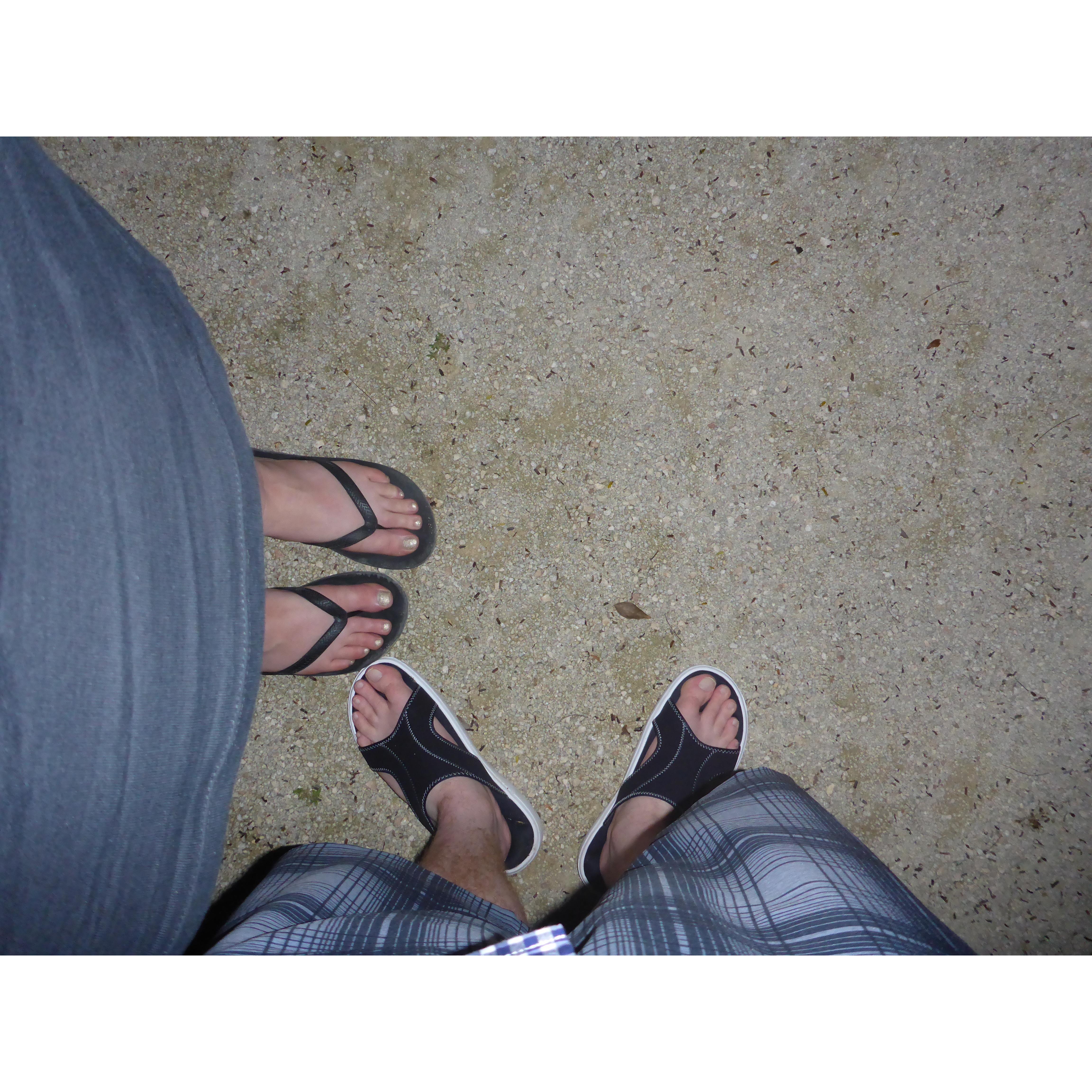 We both wore ugly shoes that day