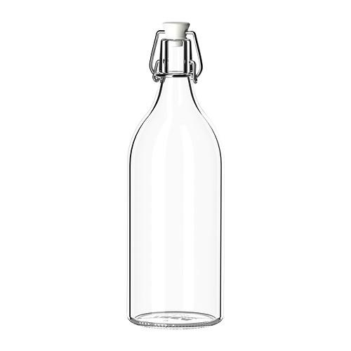 IKEA - KORKEN Bottle with stopper, clear glass