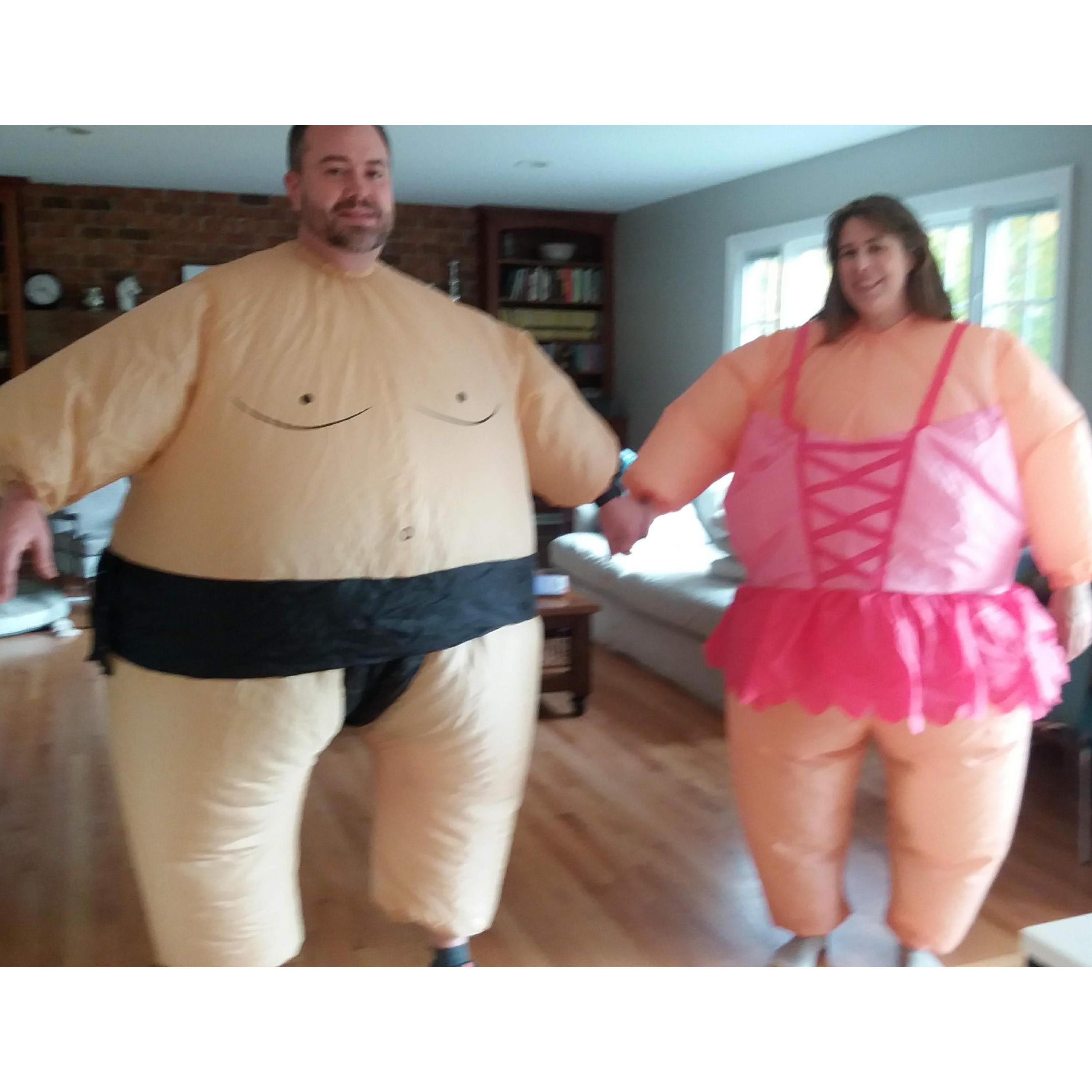 Our inflatable selves! Sumo Wrestler & Ballerina
2018