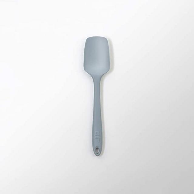 GIR: Get It Right Premium Silicone Heat-Resistant up to 550°F | Seamless, Nonstick Small Kitchen Spoonula for Cooking, Baking, and Mixing |, Mini-8 IN, Slate