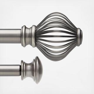 Spokes Double Curtain Rod